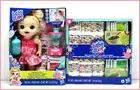 LOT 2- Baby Alive MAGICAL BLENDER Doll + Diaper Food Refill Eats Wets Poo BLONDE