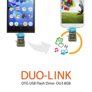 PNY必恩威 OU3 8GB USB3.0 OTG雙介面隨身碟 現貨 蝦皮直送