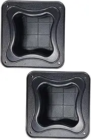 COMNESTBI 2pcs Black Plastic Speakers Loud Handle Recessed Loudspeaker Handles Speaker Handles Plastic Handle