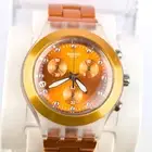 SWATCH IRONY Diaphane CHRONO 2012 - SVCK4051AG - Full Blooded Naranja - New