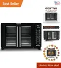 Powerful 1700W Air Fryer Toaster Oven Combo - 24L, French Door, Adjustable Rack
