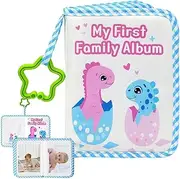 LeoLeoii Baby Photo Albums,Animal Pattern Soft Photo Cloth Book with Star Hook | Holds 17 Photos, Keepsake Record Book for Kids, Family Baby Photo Albums (C)