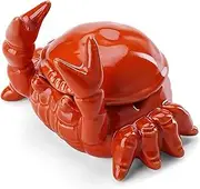 Crab Ashtray with Lid, 4.5inch Funny Ceramic Crab Ashtray, Anti-Fly Ashes Decorative Pincers Holder Ash Tray for Living Room Home Decoration