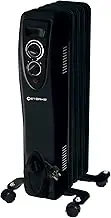 Starke Column Heater Electric Black 3 Heat Settings Thermostat Oil 5 Fin 1000W
