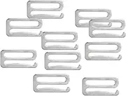 10pcs Metal Hardware Hoops Adjustment Bikini S Replacement Hooks Clasp for Bra Strap Apparel Holder Findings (25mm)