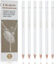 White Charcoal Pencils Drawing Set, Set of 6 for Illustration,Shading, Blending,