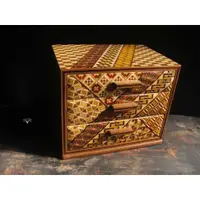 在飛比找蝦皮購物優惠-【老時光】早期二手日本製箱根寄木細工收納櫃珠寶盒