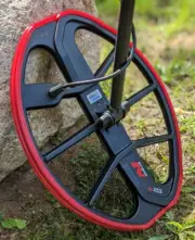 Minelab Equinox 15" Coil Bumper Completely Contoured Rubber Guard.~T-RED~