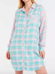 NEW PETER ALEXANDER WOMENS TARTAN NIGHTSHIRT NIGHTIE FLANNELETTE SMALL RRP$89.95
