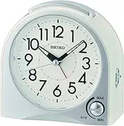 Seiko Alarm Clock, Plastic, White, 11.5 x 11.8 x 5.6