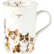 Muddy Paws Decorative Dog/Pet Corgi Mug Ceramic 360ml
