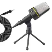Condenser Microphone 3.5mm Port Gaming Mic for Laptop Chat Interviews