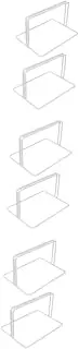 Cabilock 6 Pcs Deep Iron Partition Bases for Freezer Heavy Duty Separator Sturdy Fridge Divider Home Organizer