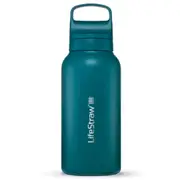 LifeStraw Go 2.0 - 1L Stainless Steel Water Filter Bottle - Laguna Teal
