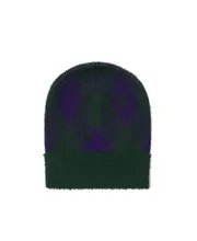 Burberry Argyle Intarsia-Knit Turn-Up Hem Beanie One size Black