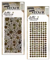 Tim Holtz Layering Stencils Bubbles & Polka Dot Pattern Set Stampers Anonymous