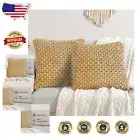 Lightweight and Washable Jada Decorative Throw Pillow Set - 2 Covers & Inserts