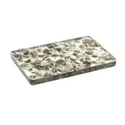 Handmade River Rock Rectangle Bar Soap Holder Stone Pebbles Crystal Rutilated
