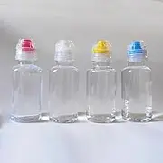 Plastic Honey Squeeze Bottle, 4Pcs Mini Honey Squeeze Bottle Refillable Condiment Container Dispenser with Flip Top,Mini Reusable Plastic Squeeze Bottle Condiment Dispenser,Mini Sauce Condiment Bottle