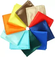 Men'S Pocket Square Sets, Satin Silk Handkerchief Bulk for Suit Tux Wedding