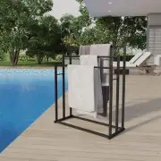 Towel Racks for Bathroom, 3 Tiers Black Metal Towel Rack Standing, Freestanding