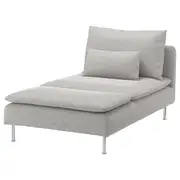 SÖDERHAMN chaise longue, Tallmyra white/black