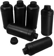 ELAYARD 6pcs Plastic Bottle Square Sample Storage Container Laboratory Bottles Chemical Container Plastic Black