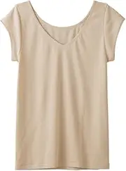[Gunze] CB2752 Women's Inner Sheaffer, 100% High Twist Cotton, Short Sleeve