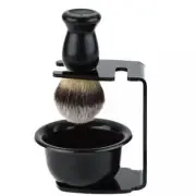 Men's Shaving Set - Safety Razor Stand with Brush & Bowl Holder