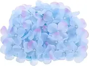 DECOMELODY Three-Dimensional Petal Swimming Cap Fashionable Swimming Cap Personalized Swimming Cap Figurine Spring Clip Fish Tank Model Aquarium Bracket Outdoor Swimming Cap Blue Fabric