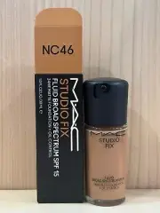 MAC Studio Fix Fluid SPF 15 24HR Matte Foundation +Oil Control 1.0oz/30ml ~ NC46