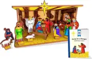 STORYTIME TOYS Away in Manger Nativity & Storybook 3D Puzzle Book / Playset BPAM