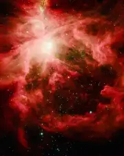 8x10 photograph print space galaxy nebula outer space red