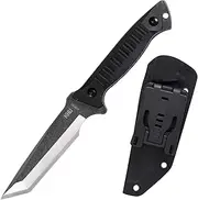 [KHU] Fixed Blade Knife Survival Knife Full Tang Outdoor Knife Bushcraft Knife - 420HC Steel Nylon Plastic Handle With Kydex Sheath - 03A