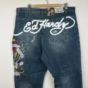NEW Ed Hardy Vintage Embroidered Jeans - Unique New York Flair