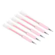 Black Gel Pens,20Pcs Fine Point Clear Rod With Pink grip,0.5mm Roller Ball