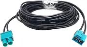 1Pcs Universal Dual Fakra Z Female Jack to Dual Fakra Z Male Connector RG174 Cable Antenna Extension Cable Coaxial Tail Fiber(Twin Z M to Twin F,4M)