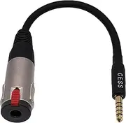CESS-267 Male 4.4mm to Locking Type 6.35mm 1/4 Inch TRS Female Jack Adapter Cable for Headphone / MP3 / DAC/Music Player/Amplifier