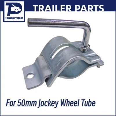 Trailer Jockey Stand Clamp Bracket 2 holes Bolt on Welding Removable Type
