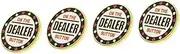 4pcs Banker Number Sign Buttons Reward Coins Counting Money Tokens Poker Game Accessory Poker Tokens Double Sided Game Markers Dealer Button Party Favor Poker Counting Chips Iron