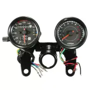 Universal Motorcycle LED Light Odometer & Tachometer Speedometer Gauge RPM