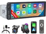 Wireless Single Din Car Stereo with Apple Carplay,IPS Touch Screen Car Radio ...