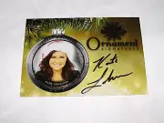2015 Benchwarmer KATIE LOHMANN Holiday #60 Gold Ornament Auto PLAYBOY Playmate