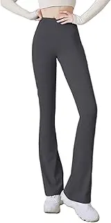 [Generic] Womens Separates Flared Yoga Trousers Sports Leggings Stretch Wide Sports Trousers Abdominal Control Jogging Bottoms Jazz Pants Elegant Trouser Pant