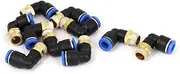 uxcell 1/4BSP x 8mm Thread Push in One Touch to Connect Elbow Fittings 10pcs