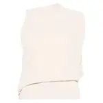 [Francesco Murano] Francesco Murano Draped One-shoulder Top 44 IT NEUTRALS