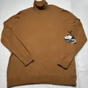 Brixton Men’s Cashmere Blend Tan Turtleneck Size XL