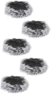 Abaodam 5Pcs Windproof Plush Mic Cover Clip Microphone Protector Splash Accessory for Noise Reduction Durable Plush Material for Live Streaming and Recording