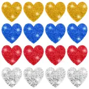 24Pcs Rhinestone Heart Iron on Patches Heart Shape Rhinestone Patches Iron on...