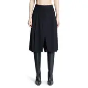 [ACNE STUDIOS] Soft Fluid Viscose Suiting Midi Skirt Black